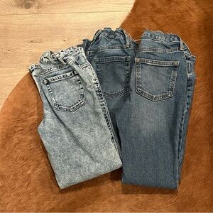 Art Class/ Old Navy Girls Light and Dark Blue Wide Leg Jeans